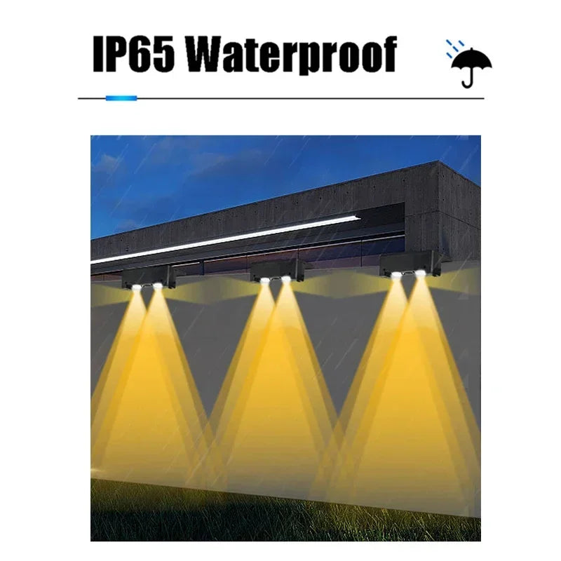 LED Solar Light Outdoor Garden Square Wall Lamp Outdoor Waterproof for Courtyard Garden Fence Lighting Wall Decoration Lighting