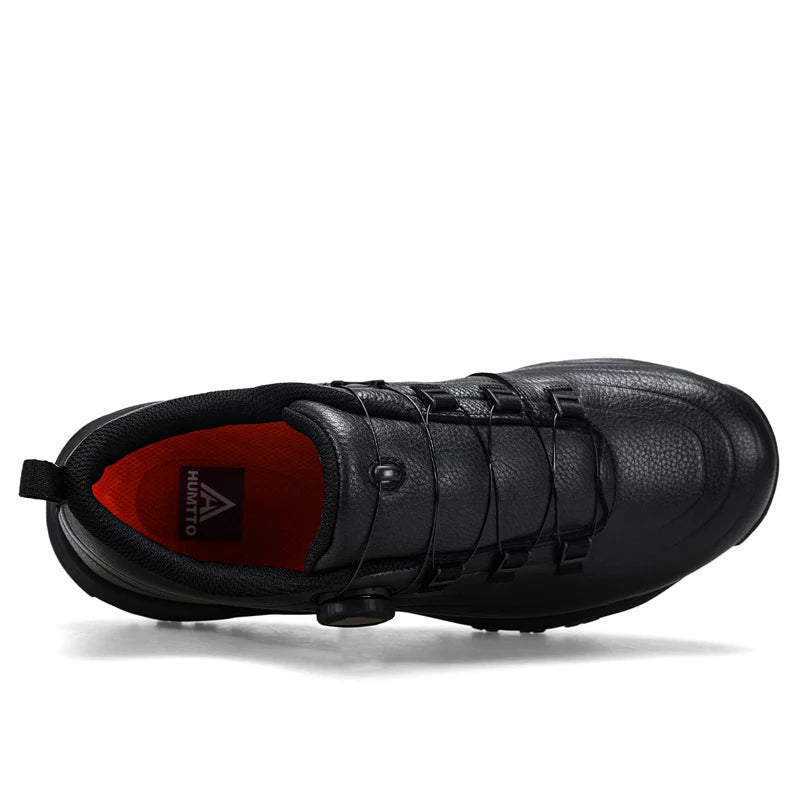 HUMTTO Hiking Shoes for Man Non-slip Water-resistant Mens Sneakers Breathable Outdoor Winter genuine leather Men Trekking Shoes