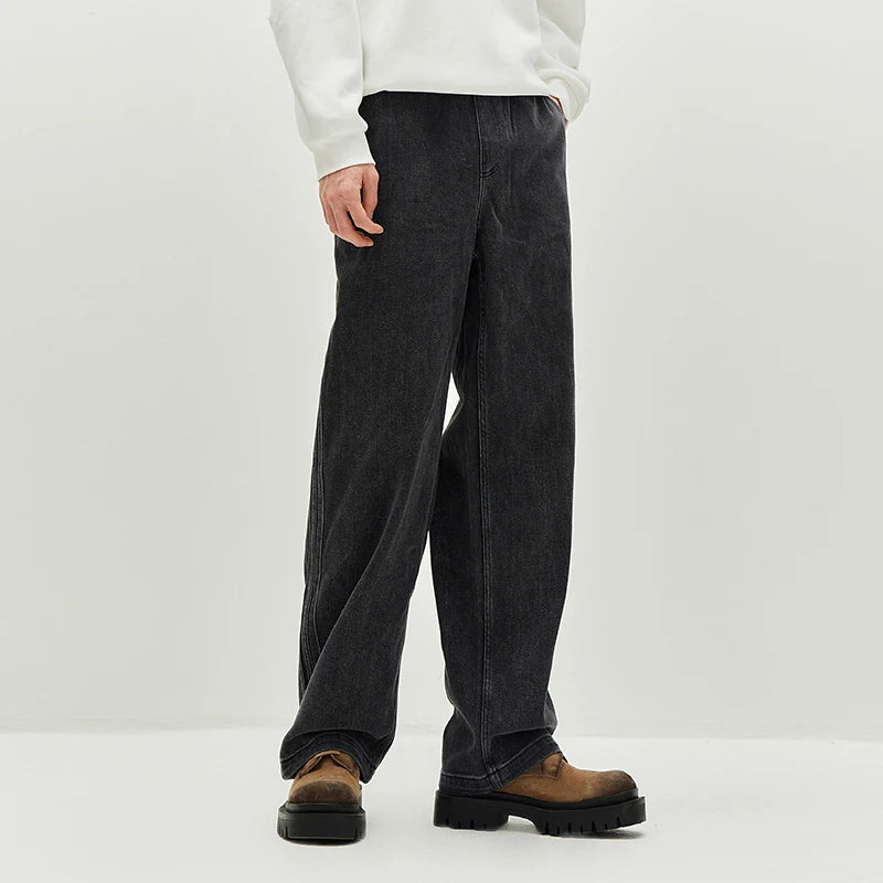Semir Vintage Jeans Men 2026 Spring Loose Straight Leg Retro Style Casual Daily Wear Versatile Stylish Trousers