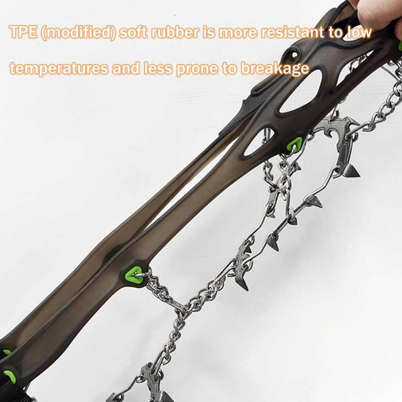 BRS Claws Grips Boots Cover Ice Gripper 22 Teeth Snow Spikes Outdoor Winter Hiking Climbing Crampons Cleats Chain Spike for Shoe
