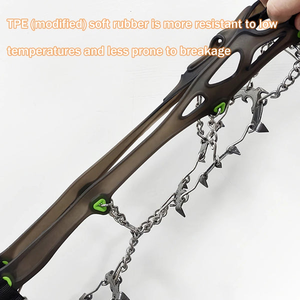 BRS 22 Teeth Snow Spikes Claws Grips Boots Cover Ice Gripper Outdoor Winter Hiking Climbing Crampons Cleats Chain Spike for Shoe