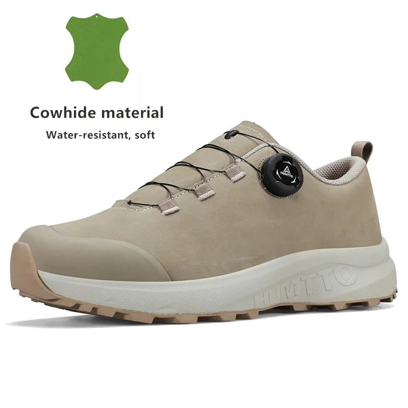 HUMTTO Hiking Shoes Winter Camping Men's Sports Shoes for Men Breathable Trekking Boots Man 2024 Leather Outdoor Safety Sneakers