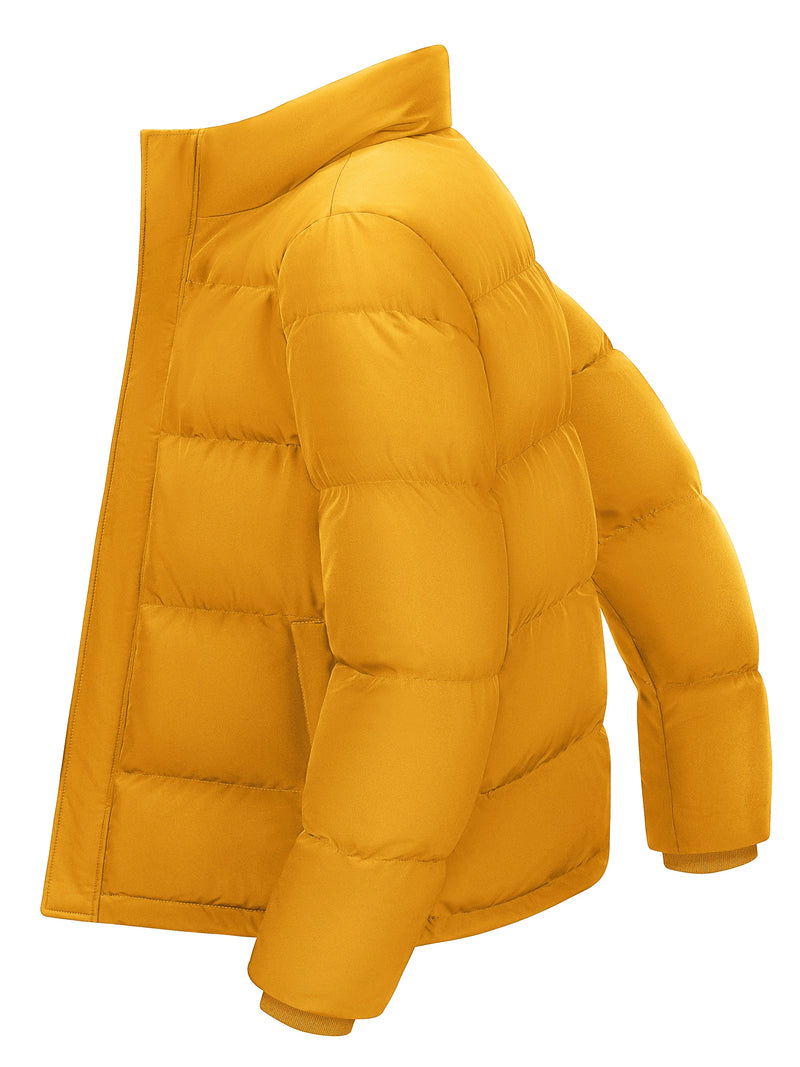 TACVASEN Winter Duck Down Jackets Mens Stand Collar Quilted Jackets Water Resistant Lightweight Puffer Jacket Windbreaker Coats