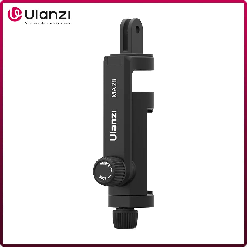 ជើងទ្រទូរស័ព្ទ Ulanzi MA28 ក្ដាប់សម្រាប់ថតបញ្ឈរផ្ដេកសម្រាប់កាមេរ៉ា GoPro Action Phone Vlog Shoot