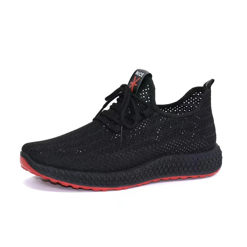 Male's sneakers casual lightweight mesh sports shoes summer men's outdoor soft sole Anti slip Breathable comfort running shoes