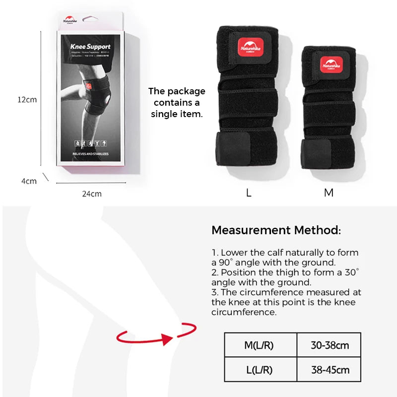 Naturehike 1PCS Knee Support Men Women Knee Injury Recovery Support Patella Stabilizer Support for Hiking Running Climbing