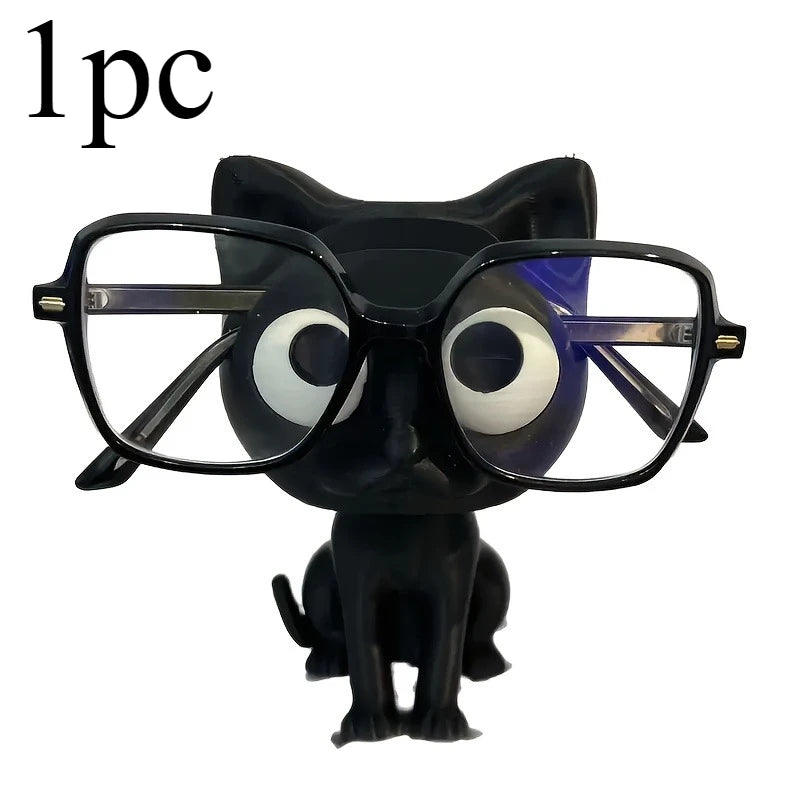 1/2Pcs 3D Printed Cat Glasses Holder -Cute Plastic Desk Organizer with Glasses Stand, Display Ornament & Glasses Storage Rack.