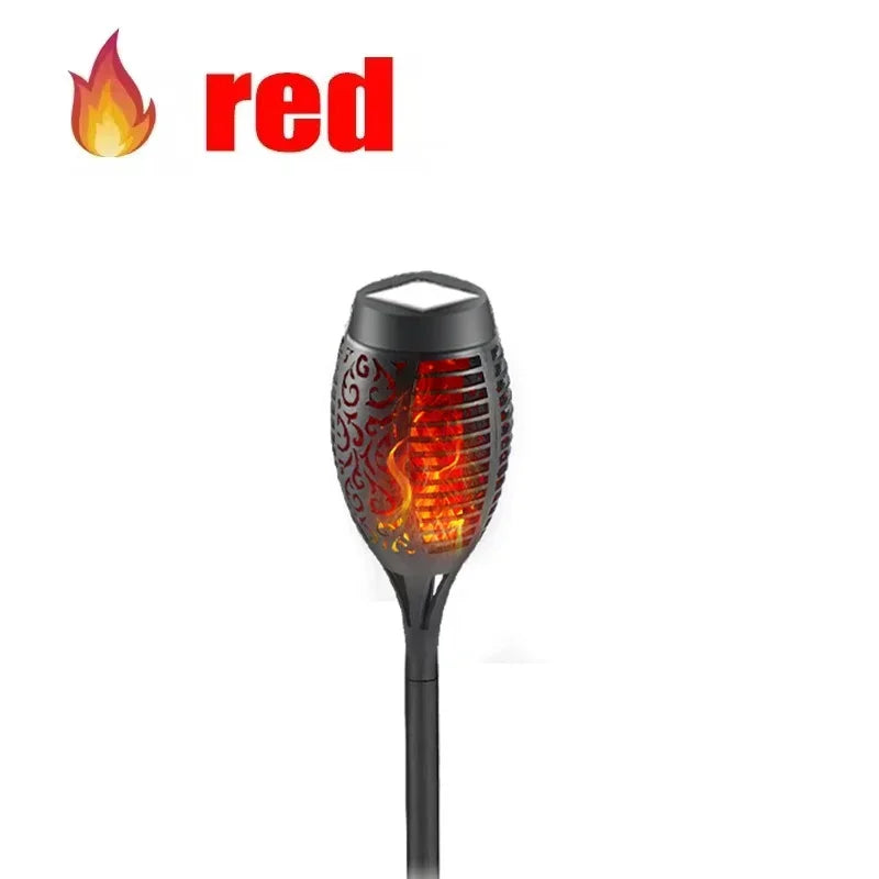 1 PCS Solar Garden Flame Lights Flickering Flame Lamp Outdoor Lawn Light Waterproof Courtyard Helloween Decoration Lighting