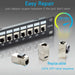 ZoeRax 24 Port RJ45 Patch Panel Cat6/Cat6a/Cat7 Feed Through, RJ45 Coupler Network Patch Panel 19 Inch