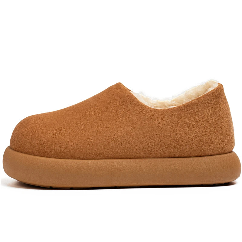 Men women's casual cotton shoes winter new fashion soft-sole anti-slip lightweight outdoor couple warm velvet snow walking shoes