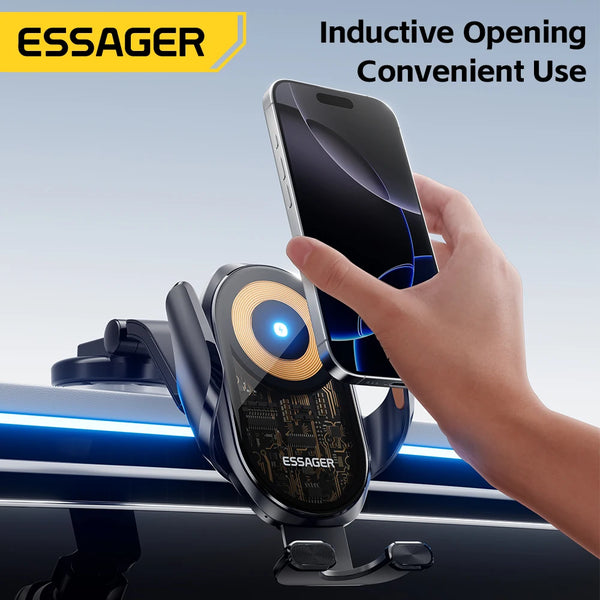 ឆ្នាំងសាកឥតខ្សែ Essager 15W សម្រាប់ MacSafe 15W Cooling Stand Holder សម្រាប់ iPhone 16 15 14 13 12 Pro Max Xiaomi Samsung