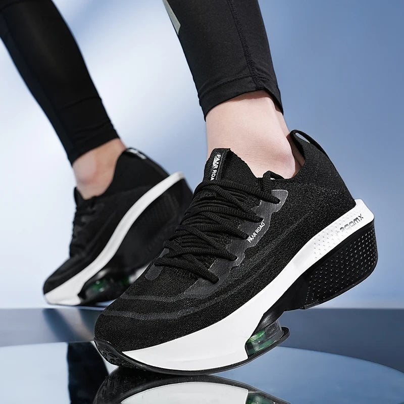 Men Women sneakers four seasons mesh breathable light Thick sole outdoor casual racing running shoes couples speed sports shoes