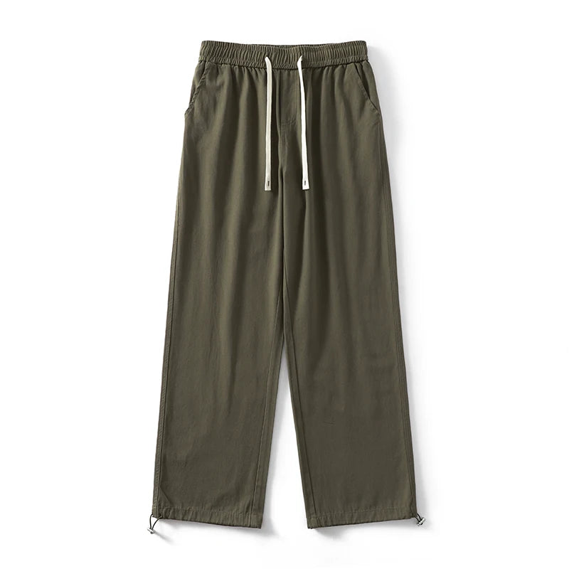 Dukeen 2025 Man Drawcord Pants Korean Trend Style Casual Sweatpants Spring and Autumn Fashion Loose Jogger Men's Clothing
