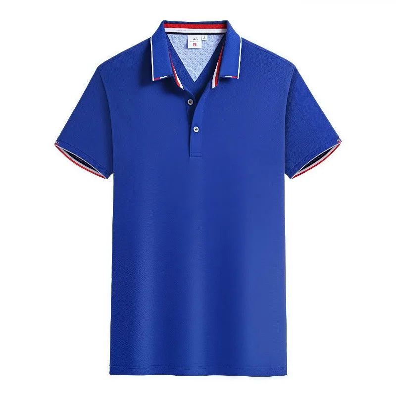 Summer Casual Loose Fit  Short Sleeve Polo Shirts  Customizable Corporate  Logo Printed Work Uniforms for Men And Women