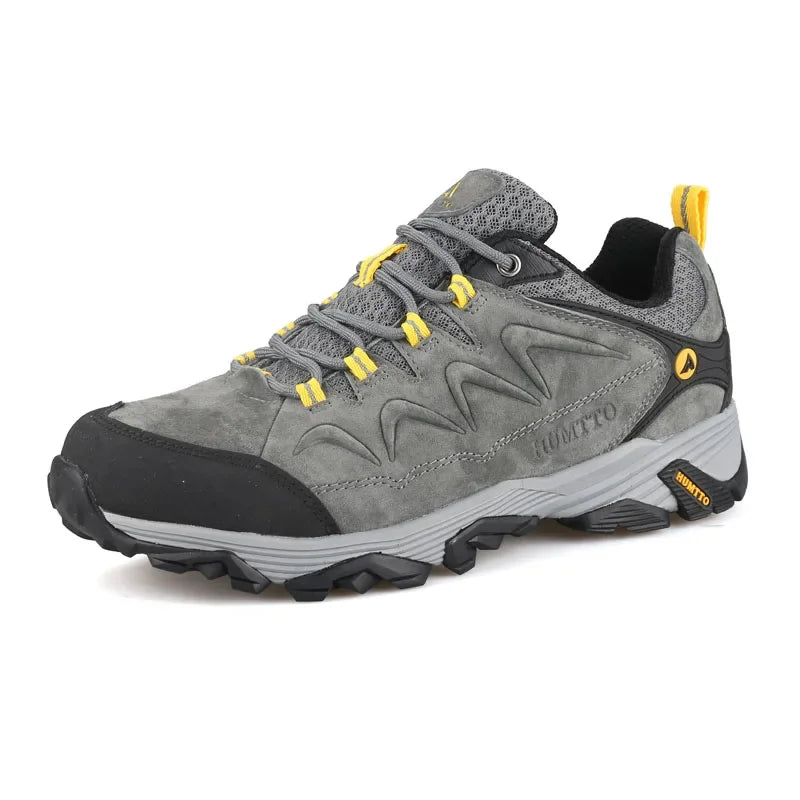 HUMTTO Non-slip Hiking Shoes Men Outdoor Men's Sports Shoes Leather Safety Walking Sneakers Man Breathable Trekking for Boots