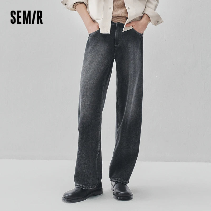 ខោខូវប៊យបុរស Semir ធ្វើពីក្រណាត់រោមចៀម មានស្រទាប់ក្នុងរលុង សមឥតខ្ចោះ ជើងត្រង់ រចនាបថវីនថេច ឆ្នាំ២០២៦ សម្លៀកបំពាក់ប្រចាំថ្ងៃរដូវរងាថ្មី រចនាបថធម្មតាក្នុងទីក្រុង