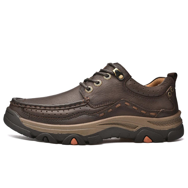 Mens Genuine Leather Oxford Shoes Cow Leather Lace Up Business Casual