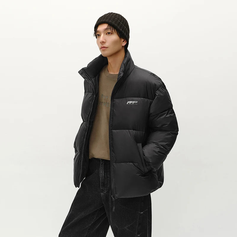 Semir Cotton Jacket Men Fashion Printed Thick Textured Stand Collar 2025 Winter Menswear Clothing Winter Outerwear