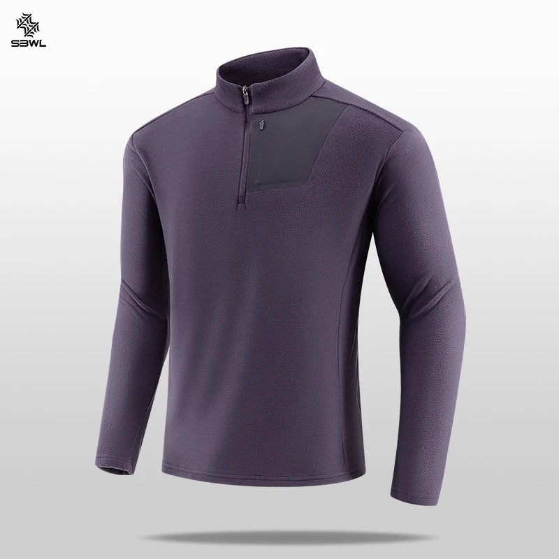 SBWL High-quality Outdoor Sports Inner Lining Autumn/Winter Warm Long-sleeved Stand-up Collar T-shirts Running Jackets Tops