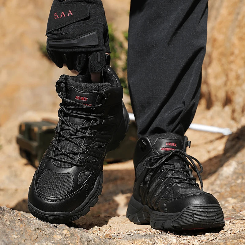 Men's tactics training boots four seasons new non-slip waterproof outdoor boots wild jungle hiking sneakers boots climbing boot