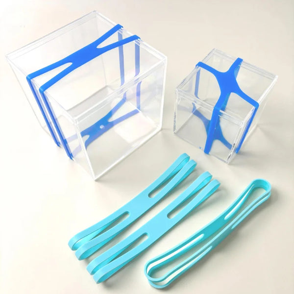 Outdoor Camping Tableware Storage Silicone Elastic Color Tie Cross,for Lunch Box,Dish,Gift Box Packaging,Colorful Cable Ties