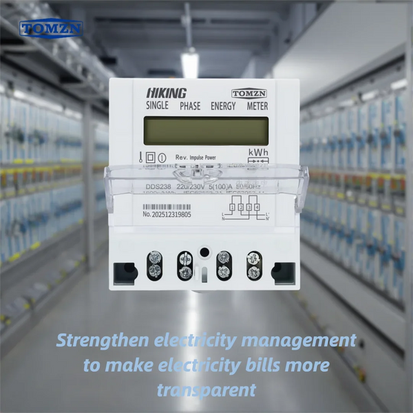 TOMZN DDS238 BD Bi-Directional Single-Phase DIN Rail kWh Energy Meter–Reverse Active Energy Measurement 5–100A 220/230V50/60Hz