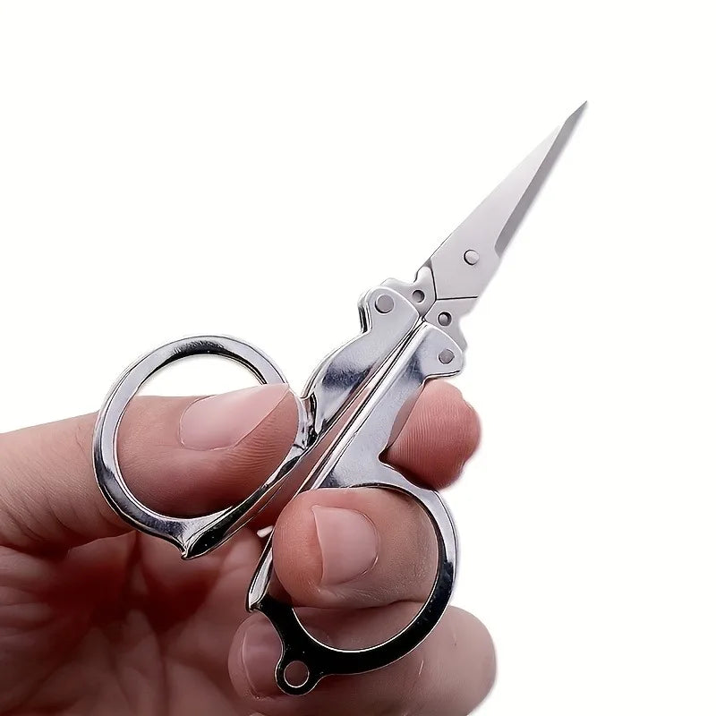 3pcs Portable Folding Stainless Steel Scissors,Durable and Portable,Suitable for Home,Office.Ideal Gift for Student and Traveler