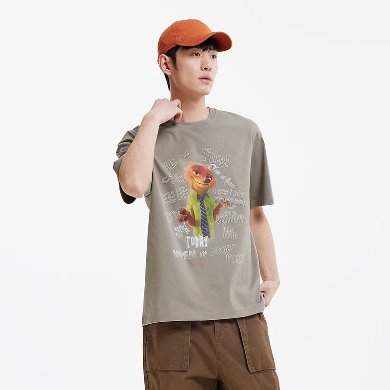 Semir Men Tshirt Cool Feeling Short Sleeve Antibacterial Retro Cartoon Print Loose Knit Summer Casual Style 2026 Top