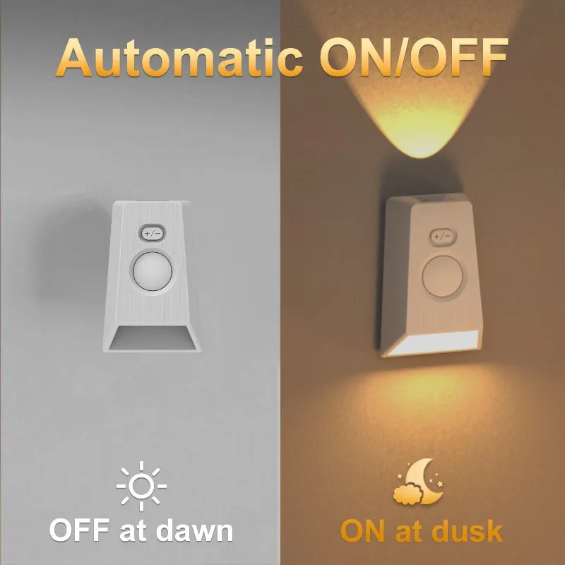 ចង្កៀងជញ្ជាំង LED ដែលអាចសាកបានដោយប្រើ USB ដែលមានសមត្ថភាពចាប់សញ្ញាចលនារបស់មនុស្ស ជាមួយនឹងពន្លឺដែលអាចលៃតម្រូវបានសម្រាប់ជណ្តើរបន្ទប់គេង សាលធំ