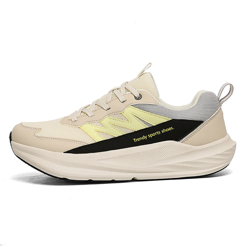 Men Sports Shoes Marathon Sports Breathable Light Wide Last Women Comfort Fashion Flat Bottomed Non Slip Casual Fitness Shoes
