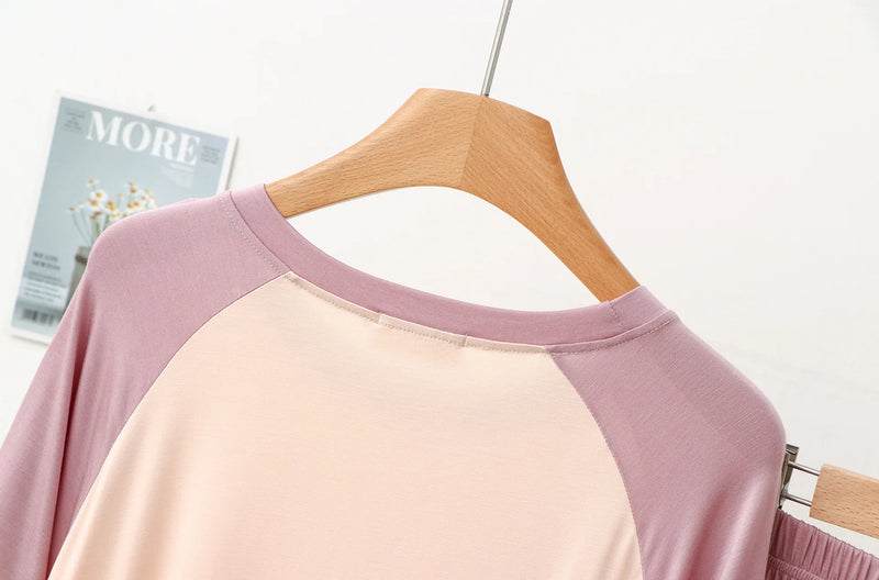 Modal Large Size Pajamas Women's Home Clothes Short-Sleeved Shorts Sleepwear Set Casual Loose Summer Outside Wear Homewear