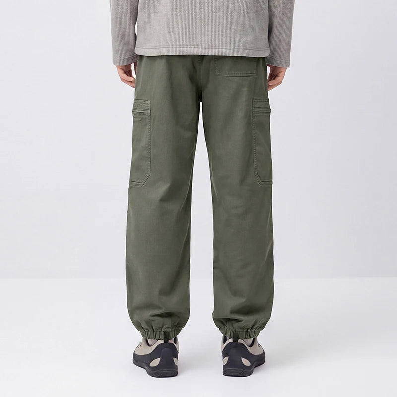 Semir Men Casual Pants Loose Fit Tapered Leg Drawstring Minimal Design Versatile Workwear 2026 New Winter Daily Wear