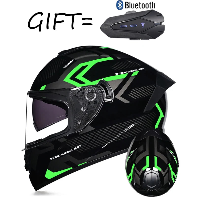 Gift Bluetooth Original Motorcycle Helmet Full face helmet Off Road Cascos para motos DOT  Certification Capacete Casco moto