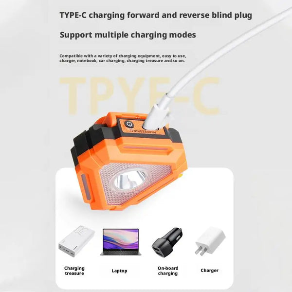 ភ្លើងមុខ LED សាកថ្ម USB ធន់នឹងទឹក ភ្លើងខ្លាំង ភ្លើងមុខពាក់ពេលរត់ ពិលសម្រាប់បោះតង់ក្រៅផ្ទះ នេសាទពេលយប់