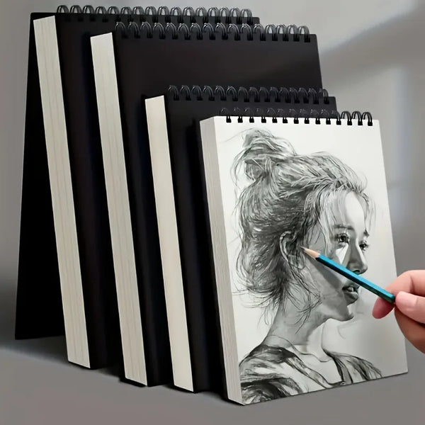 1PC Thick Square Sketchbook,Art Drawing Paper Sketch Pad for Drawing,Sketching book with Spiral Binding,5.82inch x 4.13inch