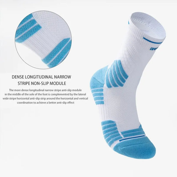 WRELS 1/2/3 pair Running Athletic Anti-Blister Socks Moisture Wick Breathable Sports Compression Support Socks Cushion Men Women