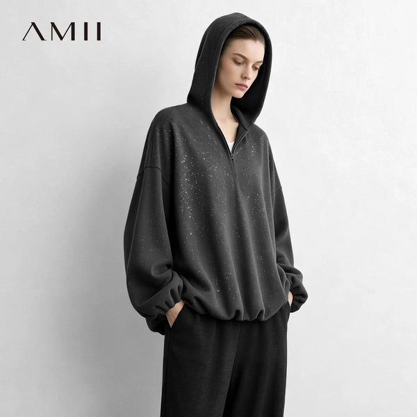 អាវក្រៅ Amii សម្រាប់នារី រចនាបថរ៉ូមែនទិក អាវធំ ស្មារ រាងដូចខ្សែរ៉ូត រាងដូចខ្សែរ៉ូត អាវយឺត រដូវស្លឹកឈើជ្រុះ ឆ្នាំ២០២៦ សម្លៀកបំពាក់ភ្លឺចែងចាំង 12643097