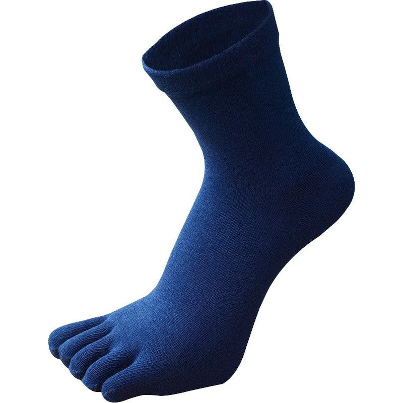 WRELS 1/2/3 Pairs Running 5 Finger Socks Moisture Wicking Toe Socks Women Anti‑Blister Breathable Hiking Athletic Crew Socks