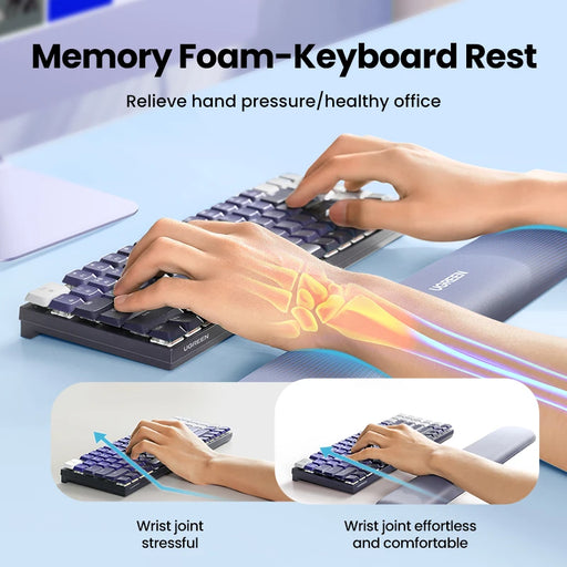 UGREEN Wrist Rest Memory Foam Keyboard Pad Palm Rest for Keyboard Mechanical Keyboard PC Soft Pad Palm Hand Wrist Support