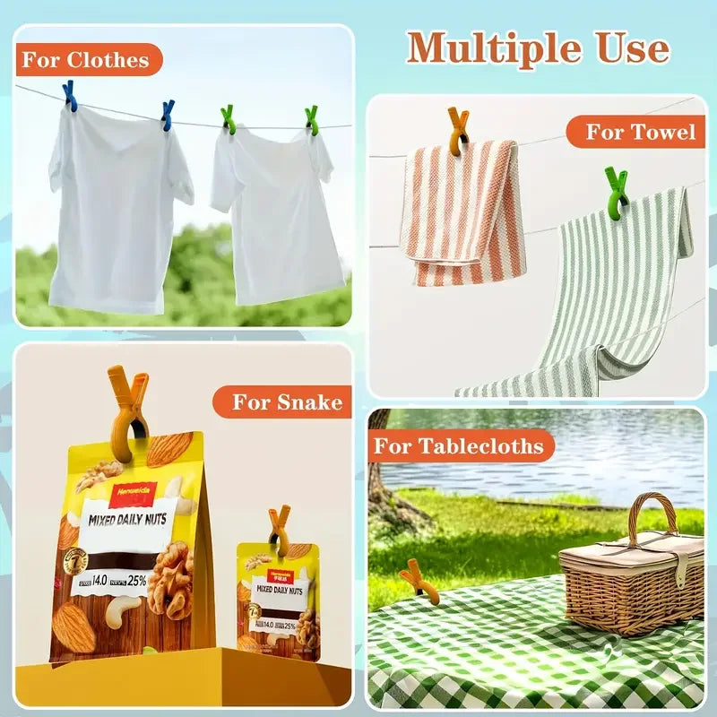 8 Heavy Duty Beach Towel Clips - Windproof for Pool, Cruise & Chairs