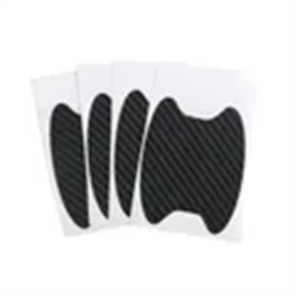 SEAMETAL 4Pcs Car Styling Mouldings Sticker Car Door Stickers Carbon Fiber Scratches Resistant Cover Auto Handle Protection Film