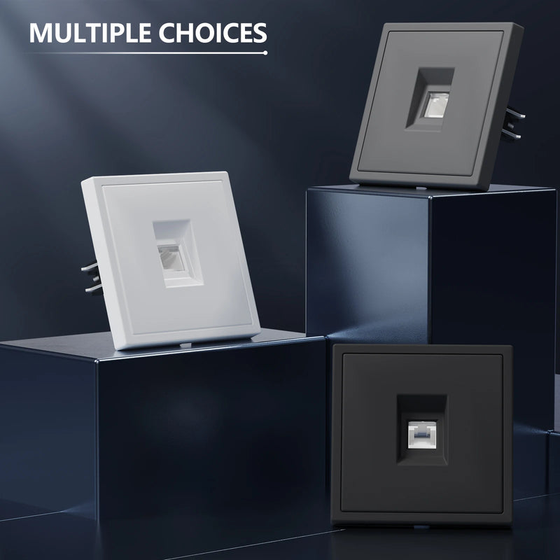 BSEED EU Standrad Wall Power Socket TV Plug RJ45 Internet Socket Satellite Outlet Glass Panel TV Telephone Computer