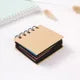 250 Sheets Portable Combination Sticky Notes Set - 5 Different Colors,Spiral Notebook, Self-Adhesive Notes, Brown Cover.