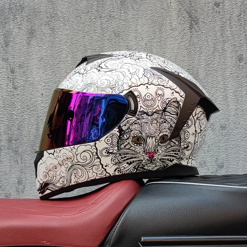 LVS Motorcycle full Face Helmets Moto Racing helmet Adult safety helmet DOT certification