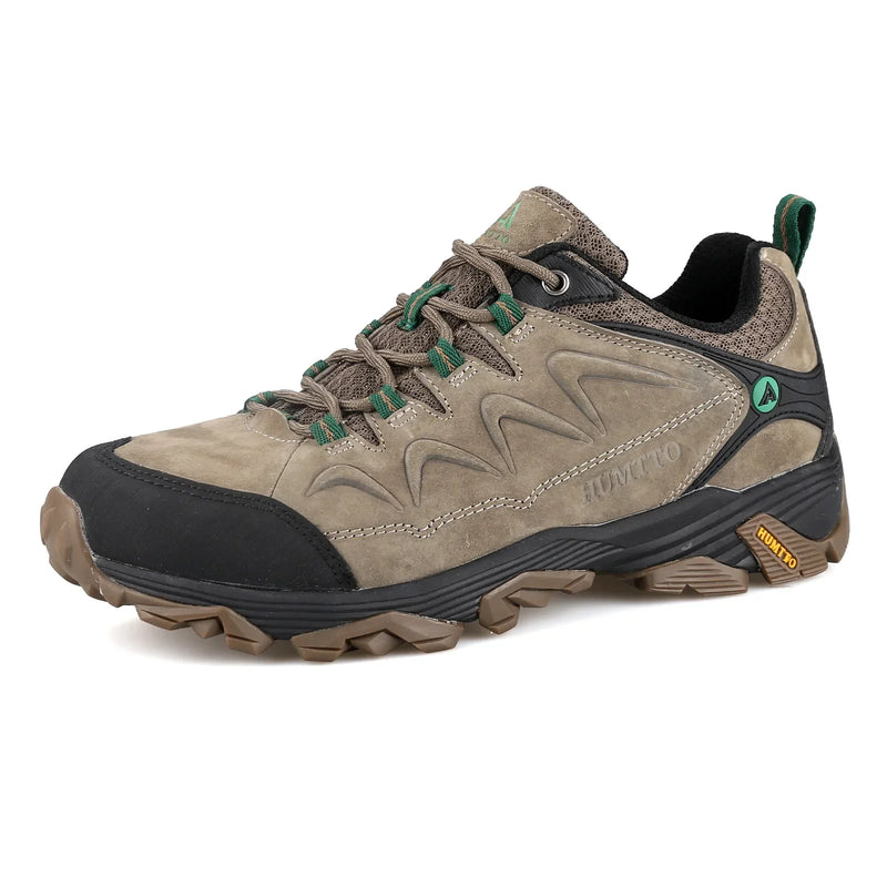 HUMTTO Non-slip Hiking Shoes for Men Genuine Leather Winter Men's Sports Shoes Outdoor Safety Sneakers Breathable Trekking Boots