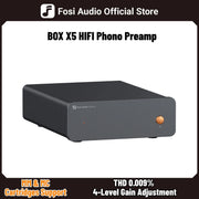 ឧបករណ៍បំពងសំឡេង Fosi Audio BOX X5 HIFI Phono Preamplifier Mini Home Audio សម្រាប់ MM/MC Cartridge Turntable RIAA Preamplifier Compact ជាមួយ V