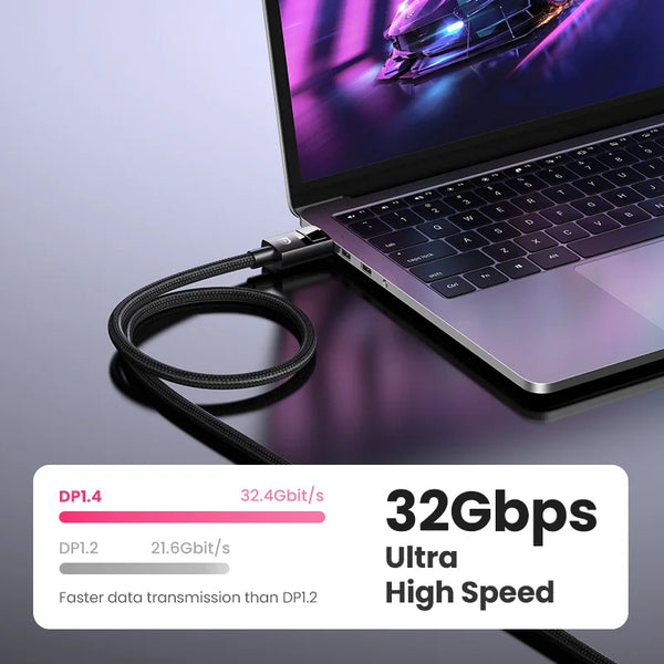 UGREEN DisplayPort Cable 8K DP 1.4 Adapter 2K165Hz 32.4Gbps Cable for PUBG Gaming Play for PC Computer Monitor Projector