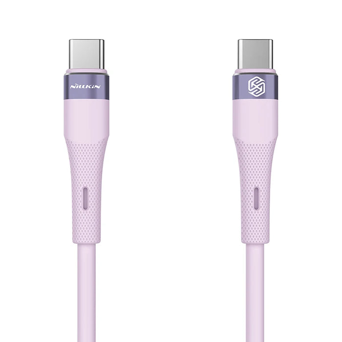 NILLKIN PD 60W USB C Cable Type C To Type C Fast Charging Cable For Samsung Xiaomi Huawei POCO liquid Silicone Cable PURPLE