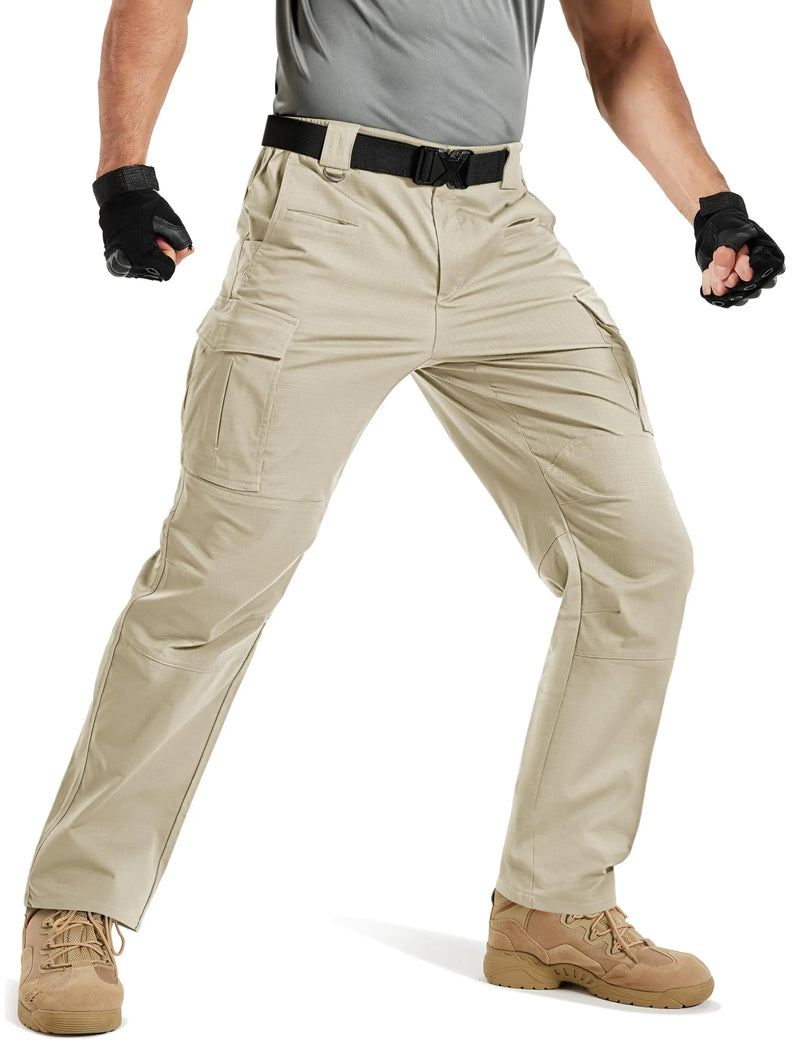 TACVASEN Men's Tactical Cargo Pants Ripstop Waterproof Work Trousers Lightweight Stretch Outdoor With 8 Pockets Bottoms Pants