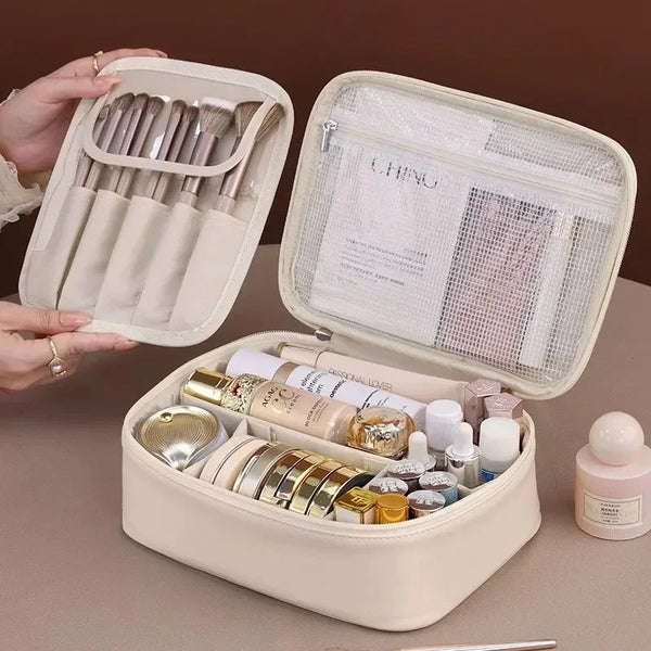 1pc Women's Cosmetic Bag Portable Storage Bag Large Capacity Luxury Makeup Bag Travel Organizer Essentials Toiletry Bags.